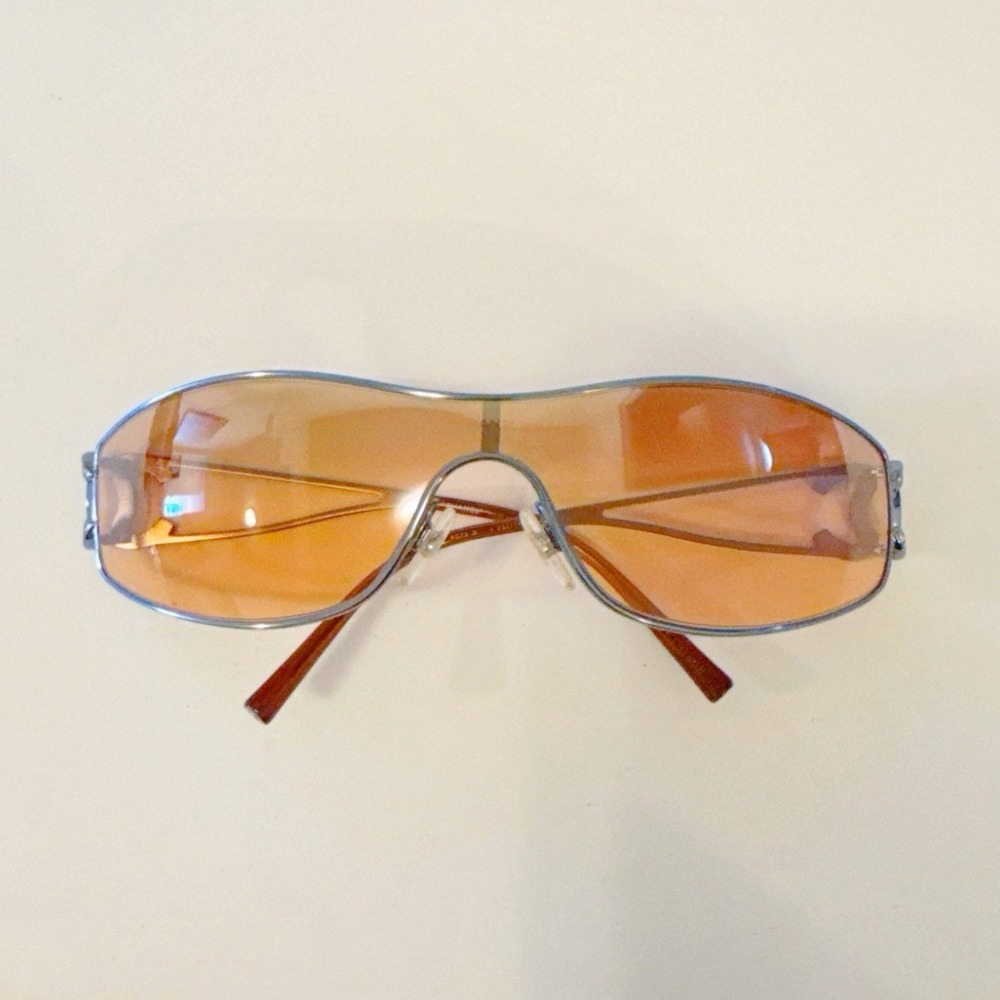 Authenticated Chanel Shield Sunglasses Swarovski Crystals CC 4073 B with Case - Picture 1 of 11